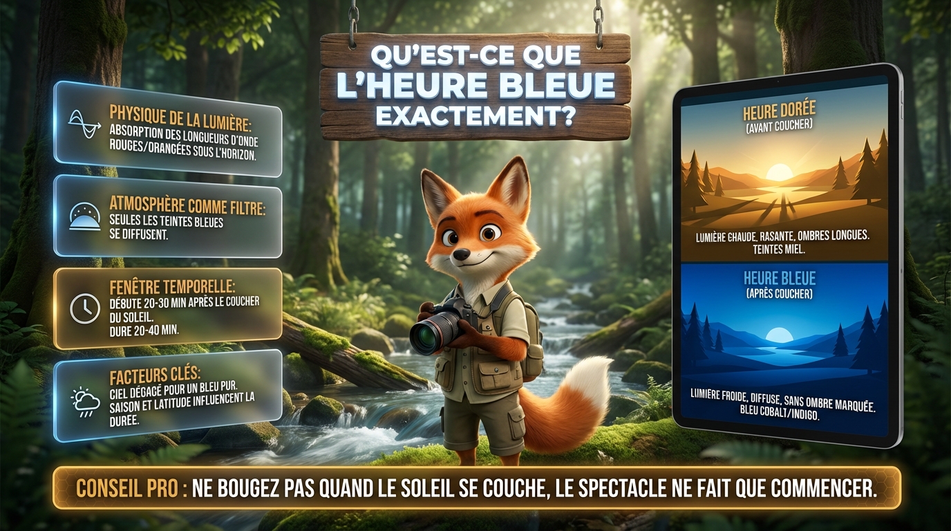 En bref - Qu'est-ce que l'heure bleue exactement résumé visuel