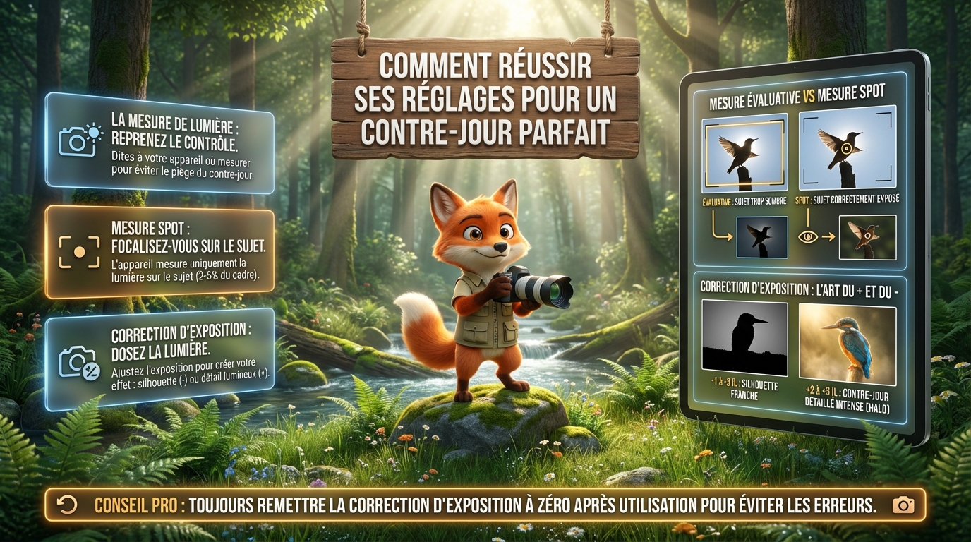 En bref les réglages essentiels pour réussir ses photos en contre-jour