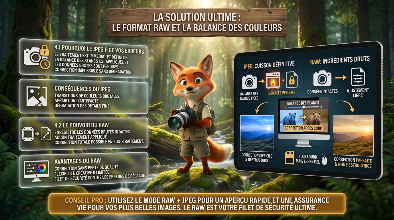Balance des blancs : comment bien la régler photographie 24 En bref la solution ultime le format RAW et la balance des couleurs
