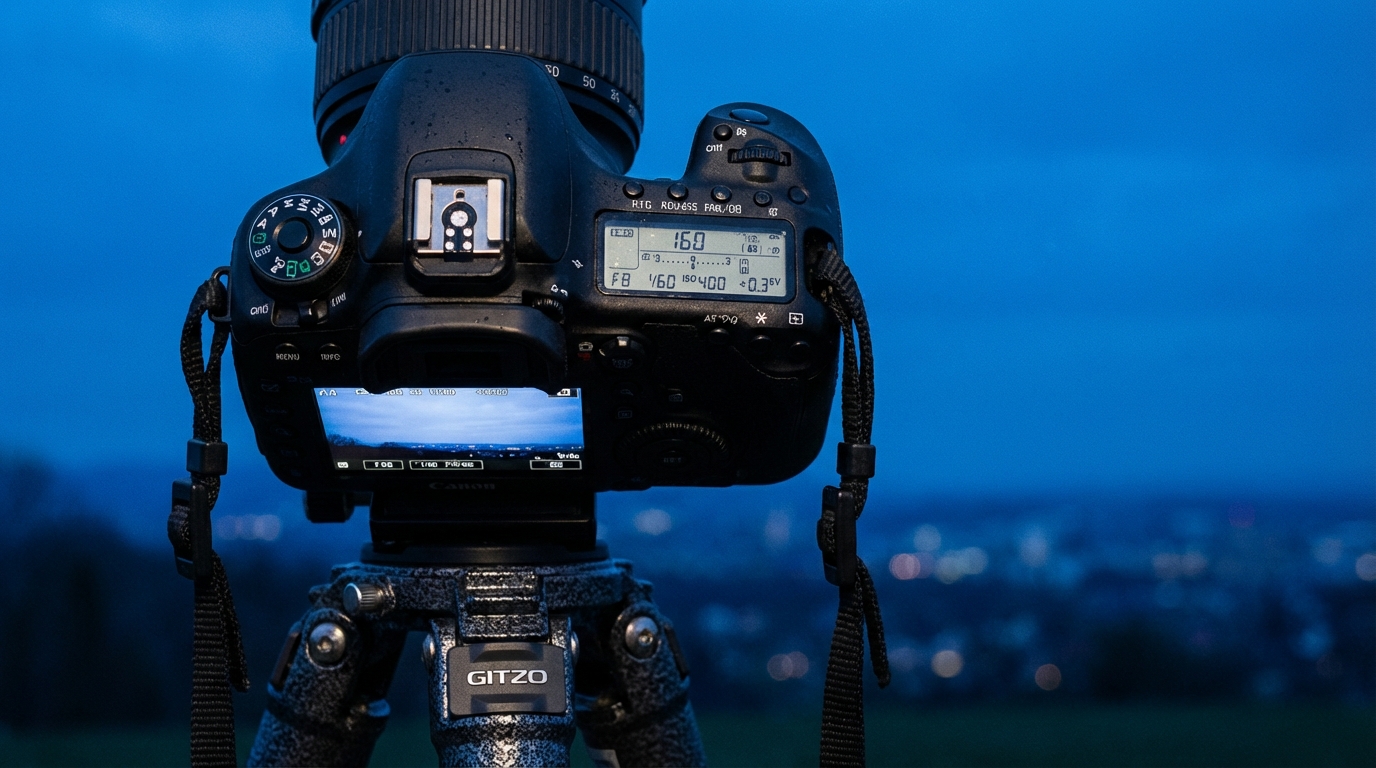 Réglages du mode de prise de vue pour photographier l'heure bleue
