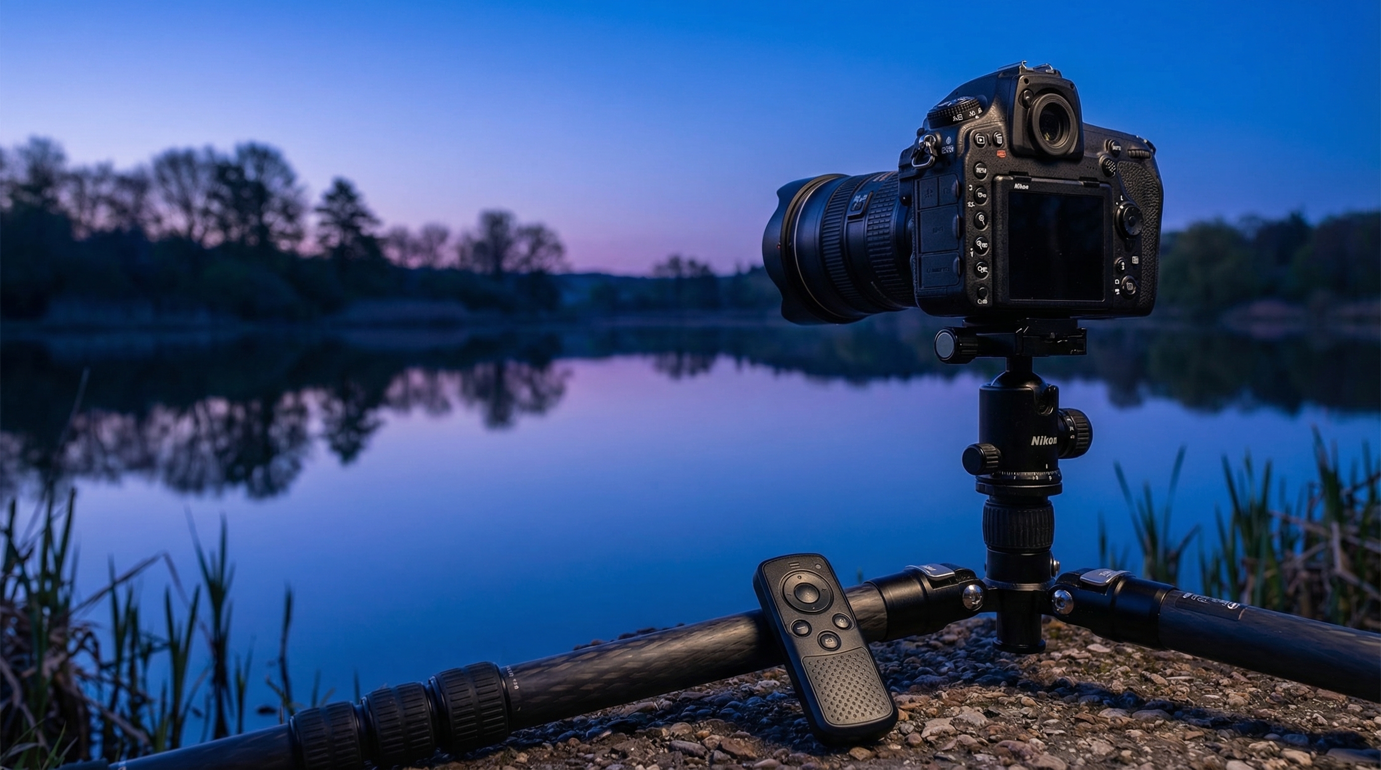 Matériel essentiel pour réussir une photo à l'heure bleue avec trépied et télécommande