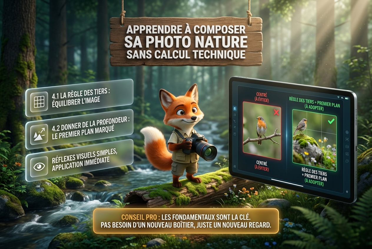 En bref – Apprendre à composer sa photo nature sans calcul technique