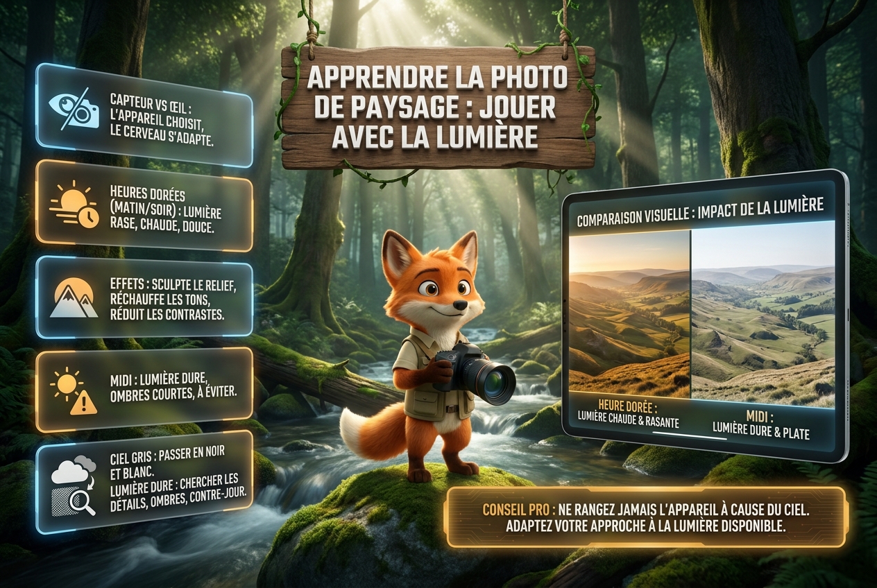 Comment photographier des paysages : le guide complet 25 En bref : apprendre la photo de paysage en jouant avec la lumière