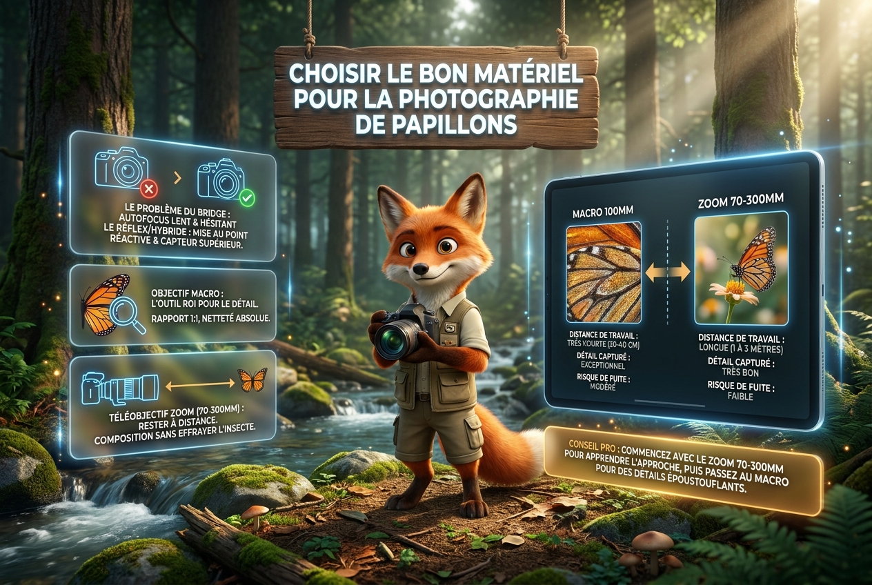 En bref - Choisir le bon matériel pour la photographie de papillons