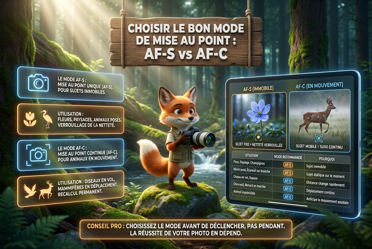 En bref : choisir le bon mode de mise au point selon votre sujet