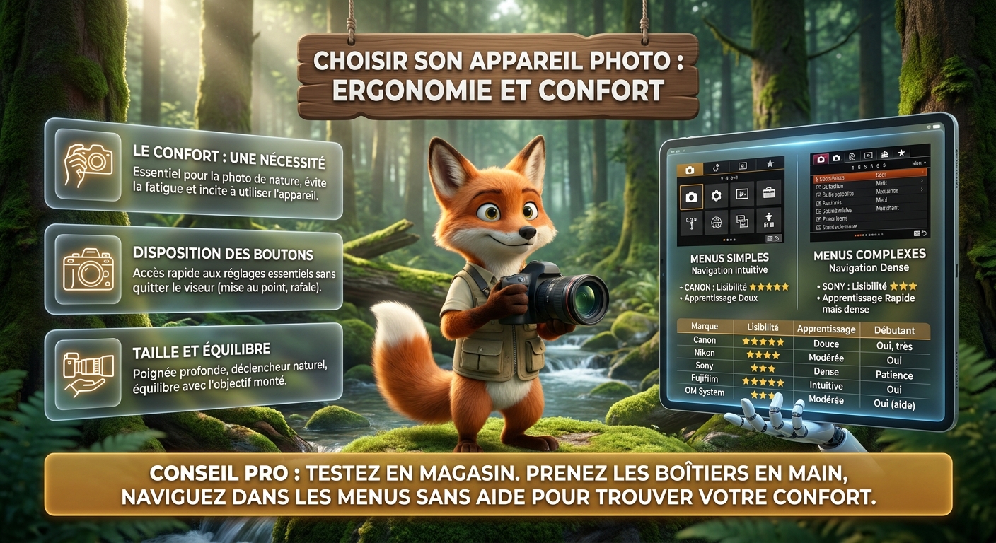 En bref – Comment choisir son appareil photo selon l'ergonomie et le confort