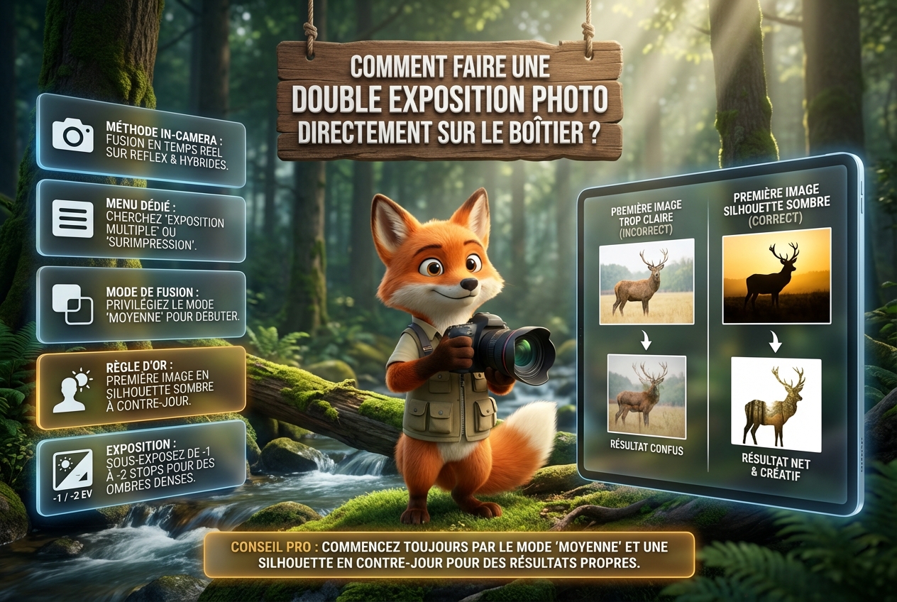 En bref – Comment faire une double exposition photo directement sur le boîtier