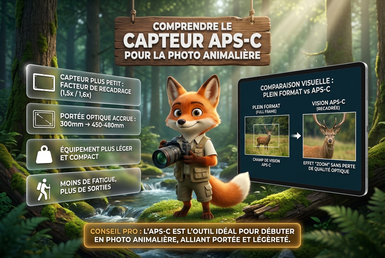 En bref – Comprendre le capteur APS-C pour la photo animalière