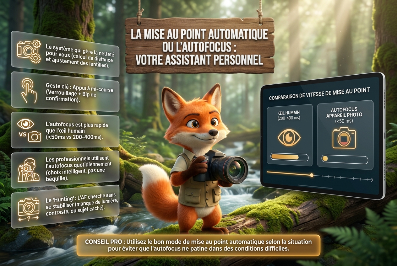 En bref : la mise au point automatique ou l'autofocus, votre assistant personnel