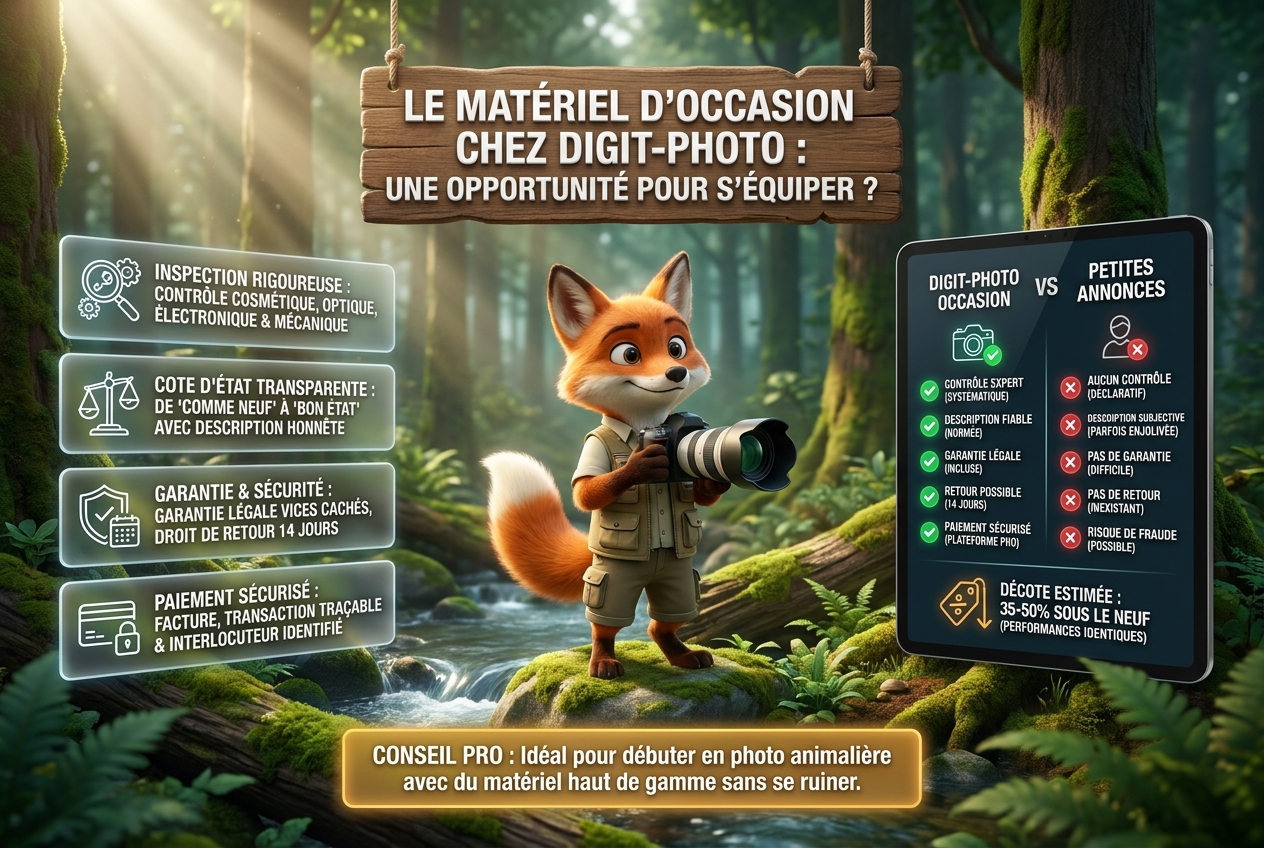En bref – Le matériel d'occasion chez Digit-Photo, une opportunité pour s'équiper