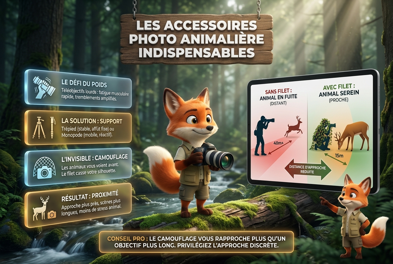 En bref – Les accessoires de l'équipement photo animalière indispensables