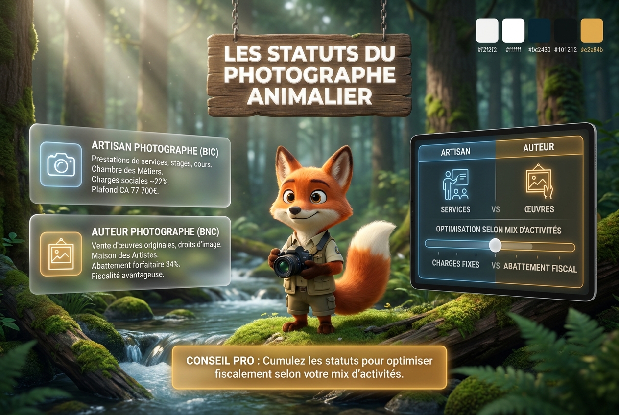 Salaire photographe animalier : combien peut-on vraiment gagner ? 16 En bref - Les différents statuts pour exercer le métier de photographe animalier