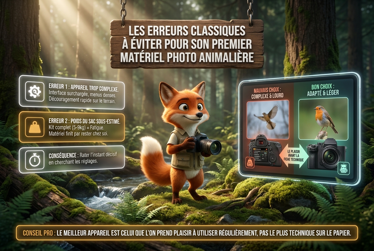 Les erreurs classiques à éviter pour son premier matériel photo animalière