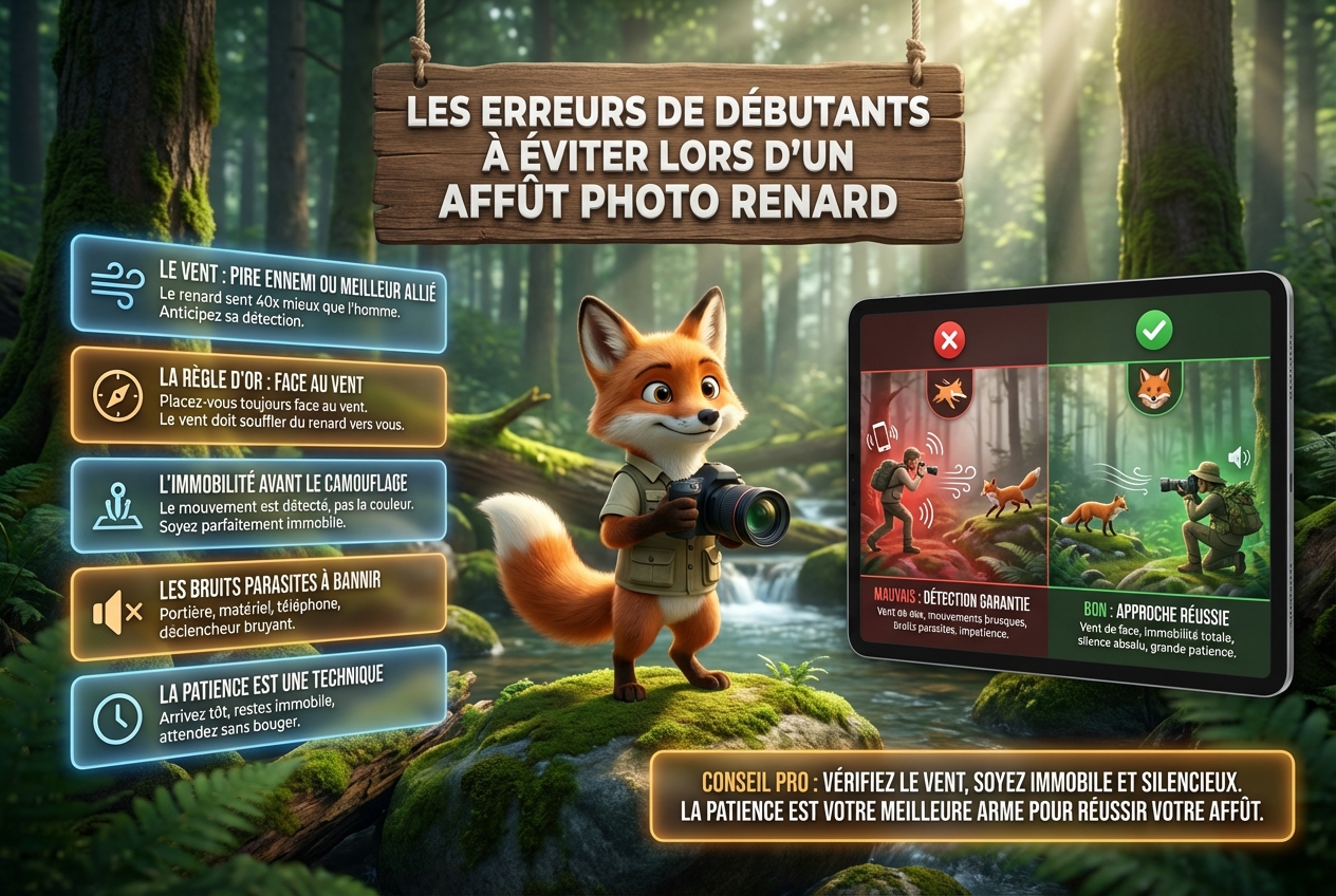 En bref - Les erreurs de débutants à éviter lors d'un affût photo renard