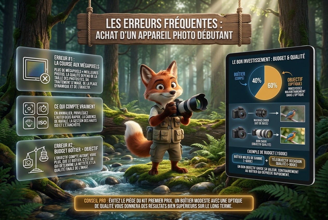 En bref – Les erreurs fréquentes au moment de chercher le meilleur appareil photo débutant