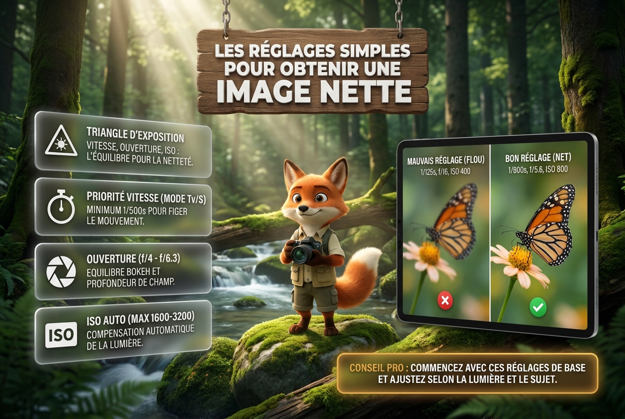 Les réglages simples pour obtenir une image nette