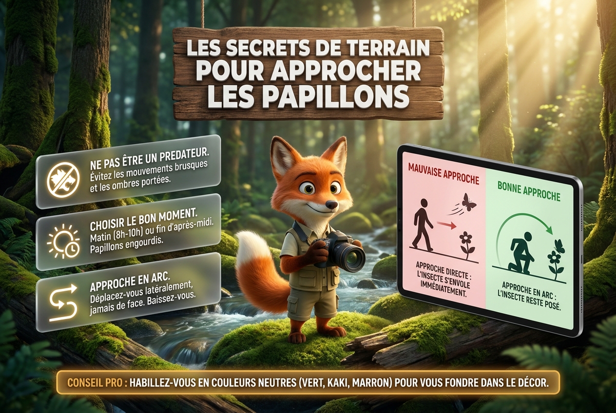 En bref : les secrets de terrain pour approcher les papillons