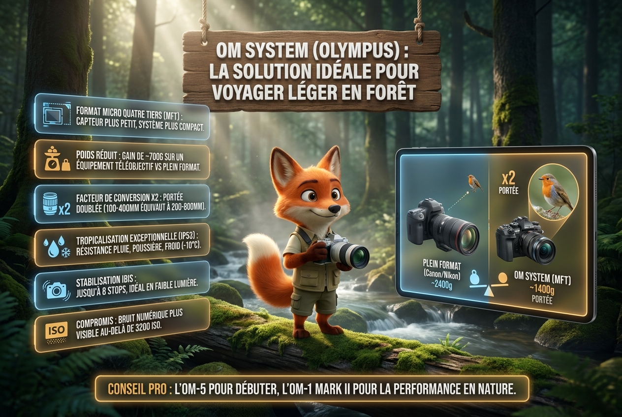 En bref – OM System (Olympus) : la solution idéale pour voyager léger en forêt