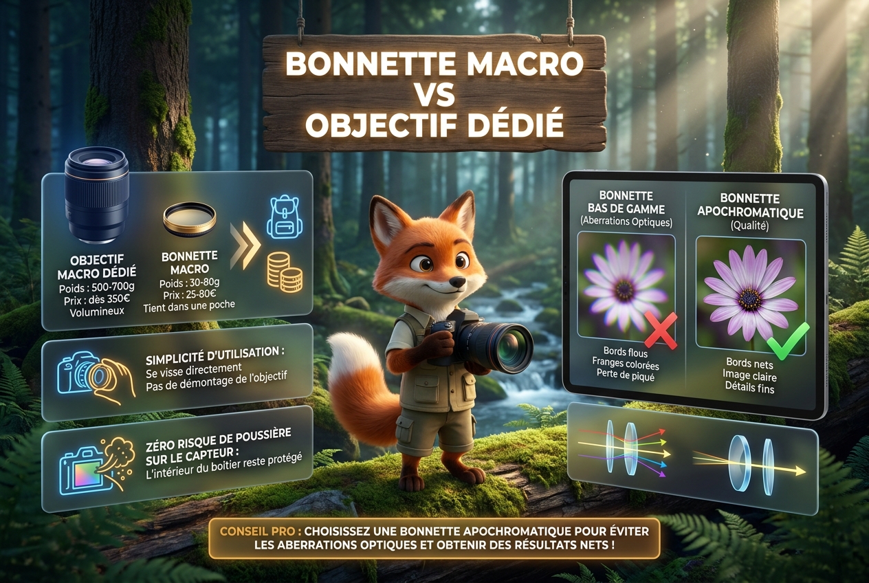 En bref – Pourquoi choisir une bonnette macro plutôt qu'un objectif spécialisé