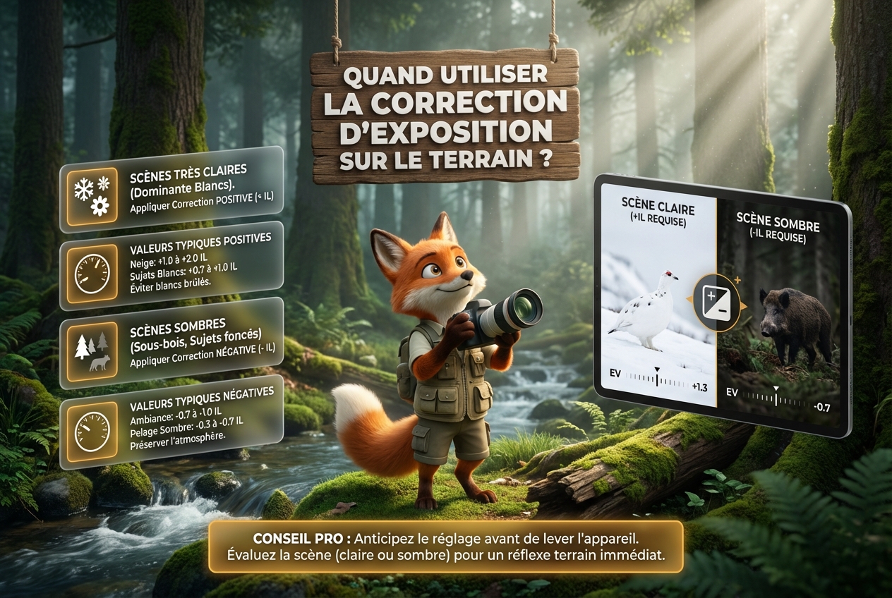 Correction d’exposition : comment l’utiliser et être créatif 29 Quand faut-il utiliser la correction d'exposition sur le terrain