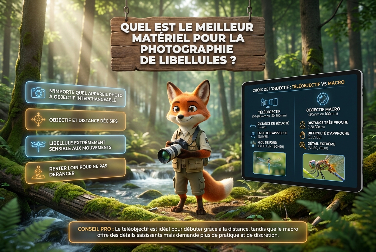En bref : quel est le meilleur matériel pour la photographie de libellules