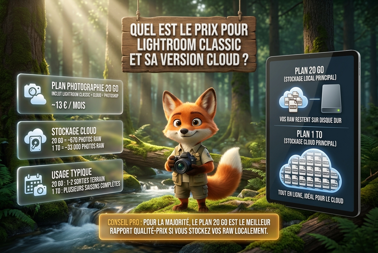 En bref – Quel est le prix pour Lightroom Classic et sa version cloud