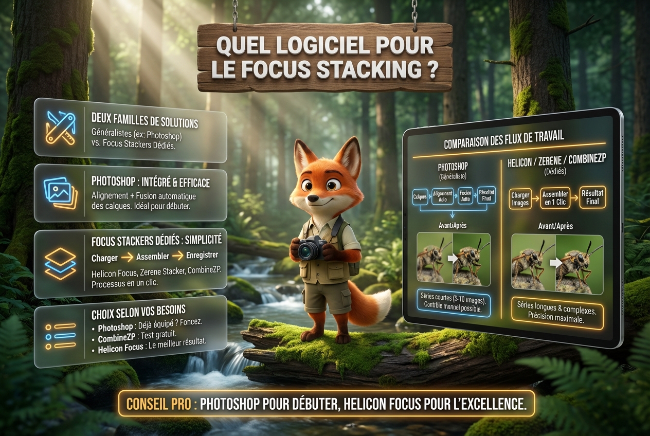 Le focus stacking : comment avoir des photos 100% nettes 28 Quel logiciel pour le focus stacking choisir de retour à la maison
