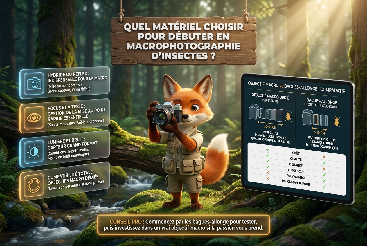 En bref : quel matériel choisir pour débuter en macrophotographie d'insectes