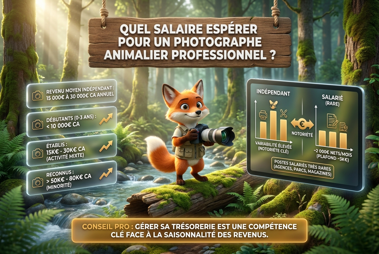 Salaire photographe animalier : combien peut-on vraiment gagner ? 20 En bref – Quel salaire espérer pour un photographe animalier professionnel