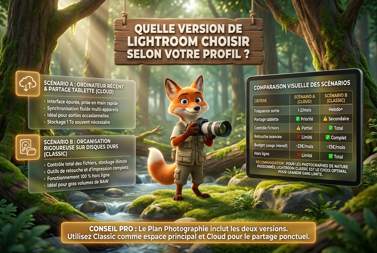 En bref : quelle version de Lightroom choisir selon votre profil