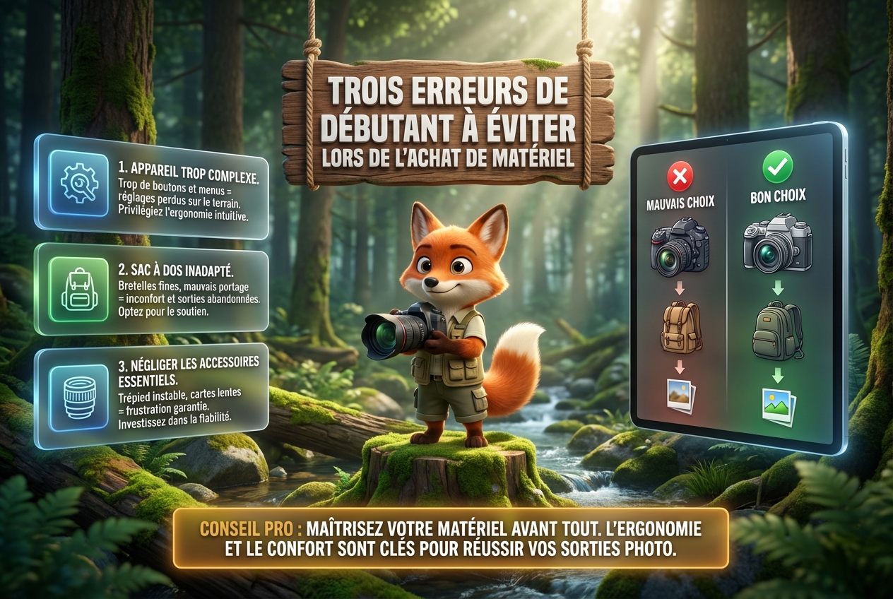 En bref – Trois erreurs de débutant à éviter lors de l'achat de matériel photo animalière