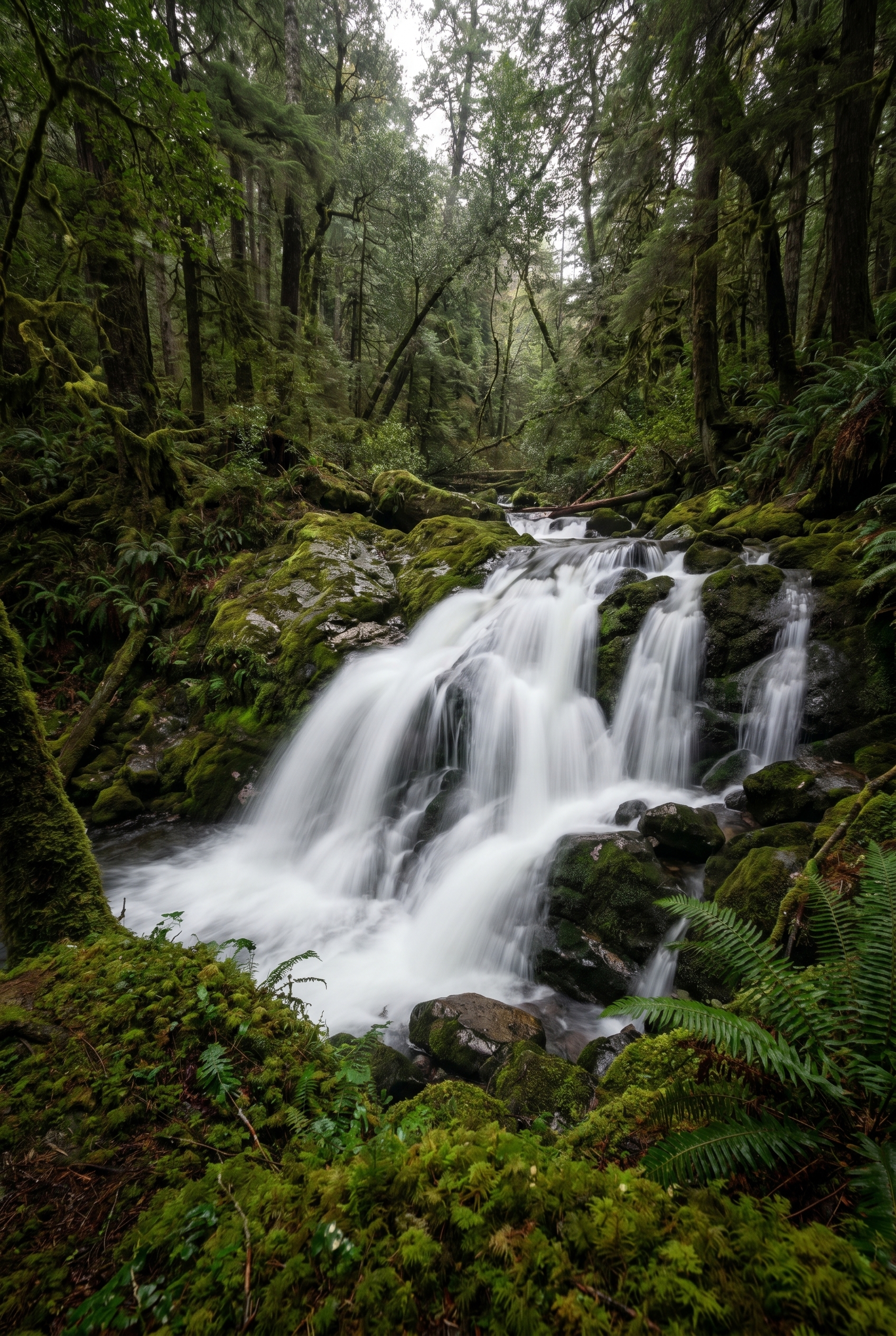 Technique pour photographier une cascade avec un effet d'eau soyeuse et de filé en forêt dense.